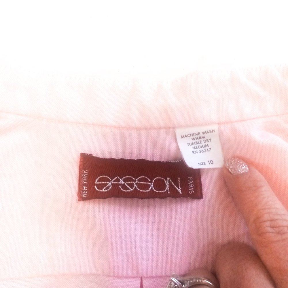 Vintage pink button down Sasson shirt from the 80s